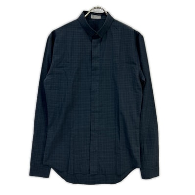ディオールオム 163c506a2274 グレー シャドーチェック 長袖シャツ 37