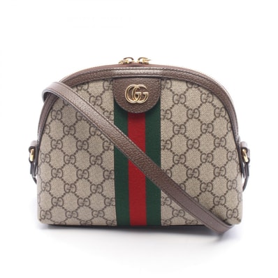 グッチ GUCCI オフィディア GGスプリーム ショルダーバッグ バッグ PVCコーティングキャンバス レザー レディース ベージュ系 / ブラウン系 / マルチカラー 499621 【中古】