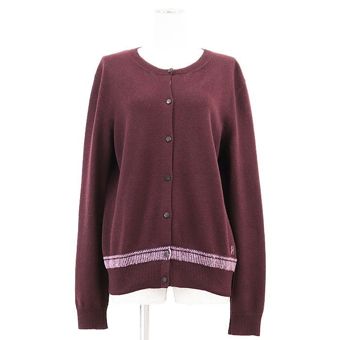 エルメス 2016AW カーディガン ニット レディース バーガンディ 40 HERMES
