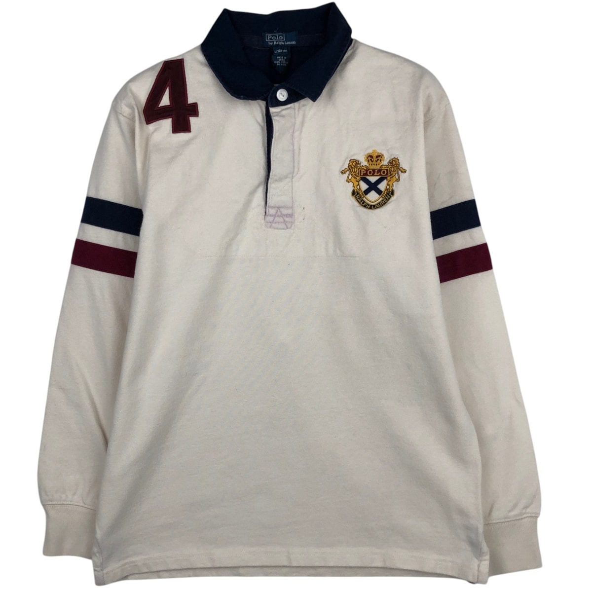 古着 ラルフローレン Ralph Lauren POLO by Ralph Lauren 長袖 ラガーシャツ レディースM相当/eaa633963