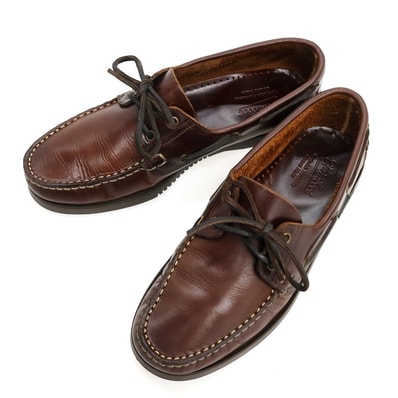 【中古】パラブーツ Paraboot BARTH レザー デッキシューズ ブラウン【サイズ7】【メンズ】