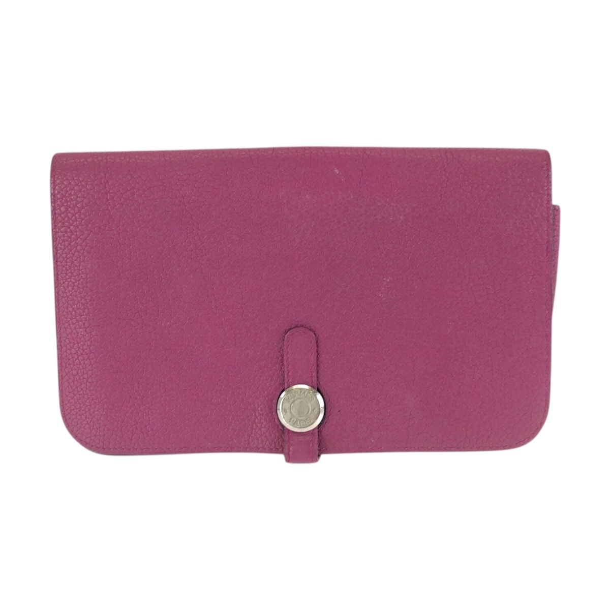 HERMES エルメス ドゴン GM ローズパープル ピンク シルバー金具 トゴ 長財布 ロングウォレット C刻印 602402 【中古】
