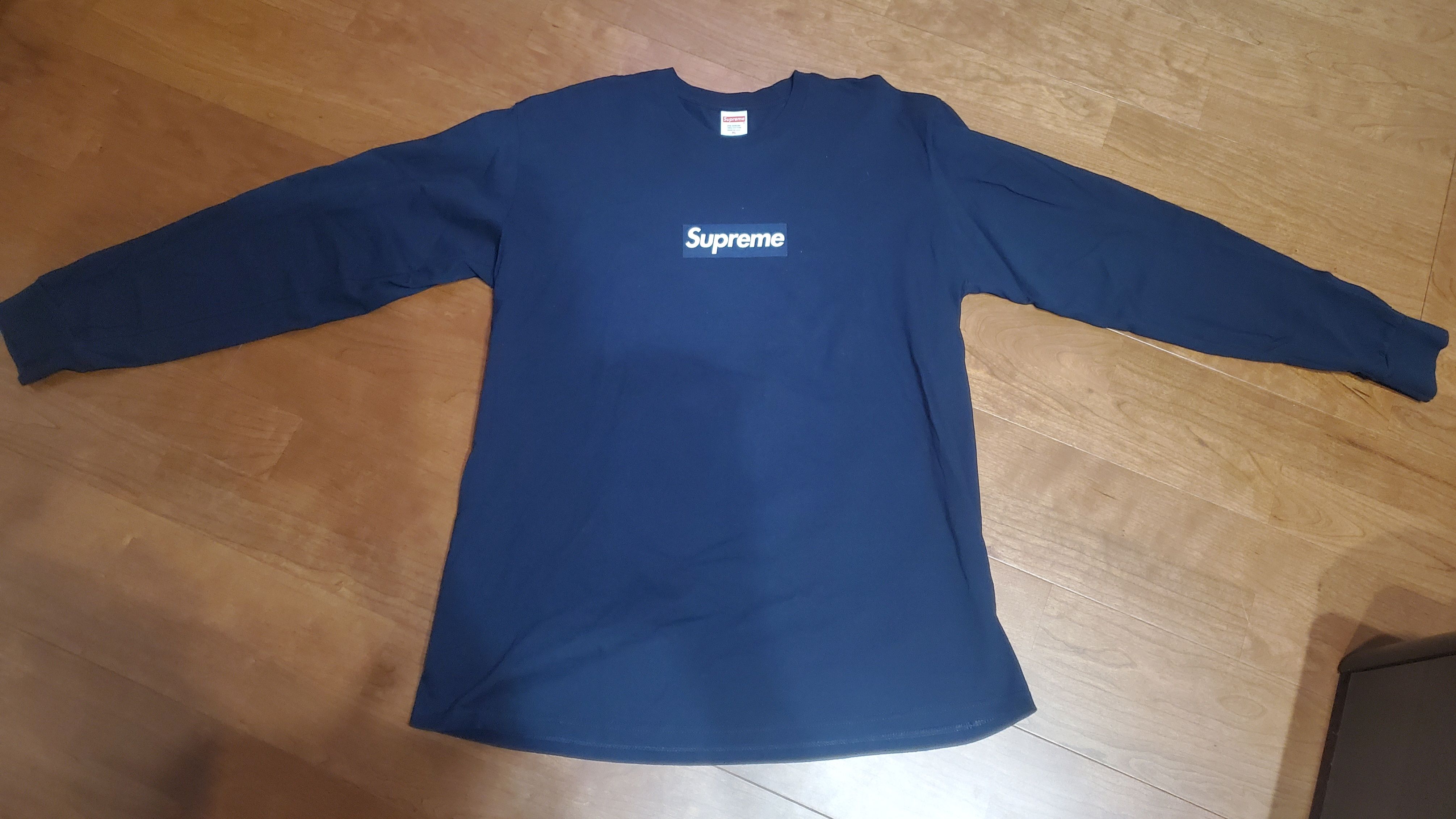 Supreme Box Logo L/S Tee "Navy"