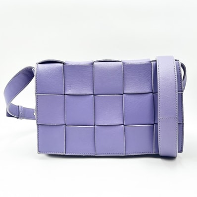 BOTTEGA VENETA(ボッテガヴェネタ)カセット ヴィンテージ ショルダーバッグ パープル ラムレザー レディース 【中古】