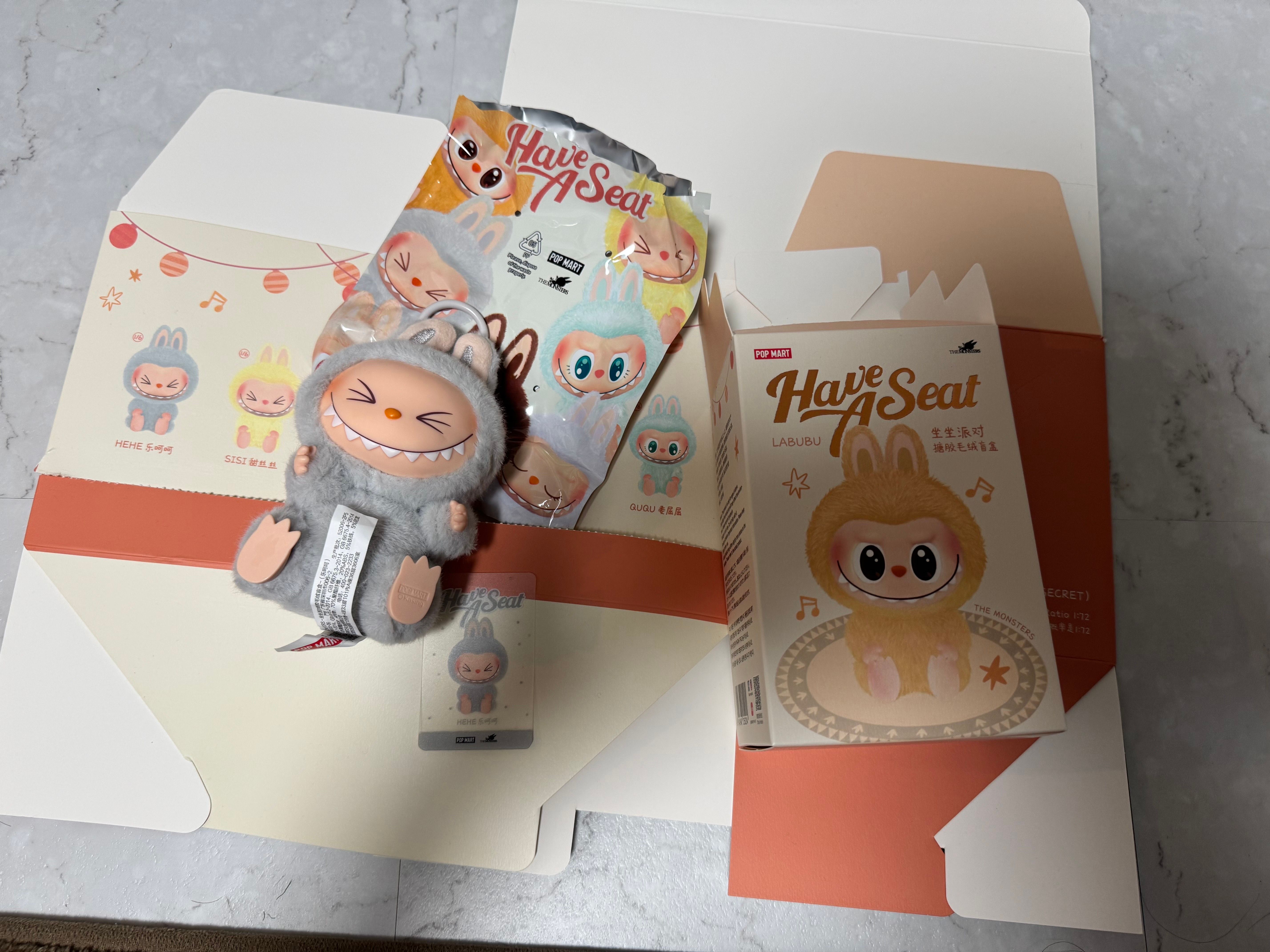 POP MART THE MONSTERS (LABUBU) Have a Seat Plush Series HEHE