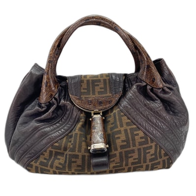 フェンディ FENDI ズッカ トートバッグ キャンバス【中古】