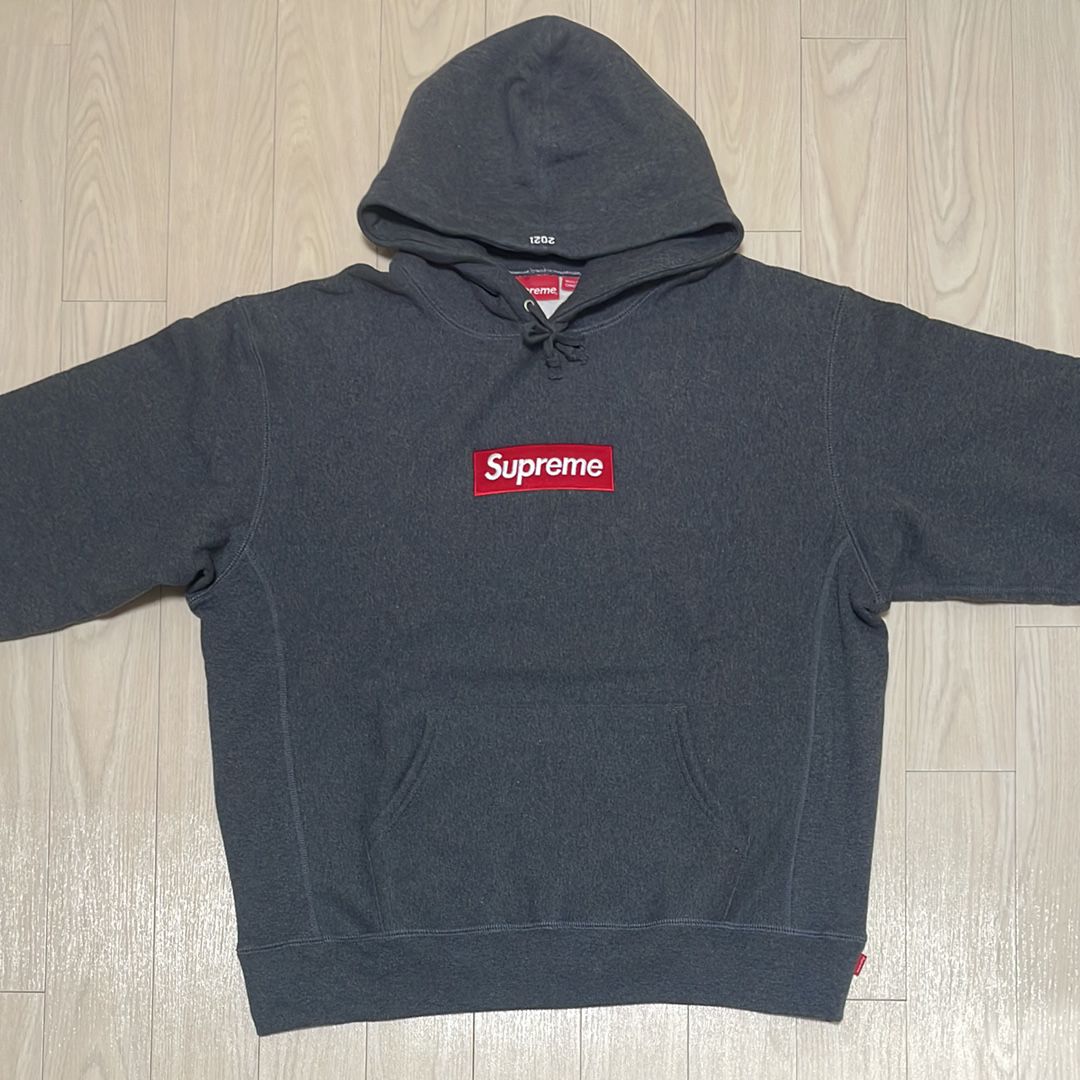 Supreme Box Logo Hooded Sweatshirt "Charcoal" (21FW)