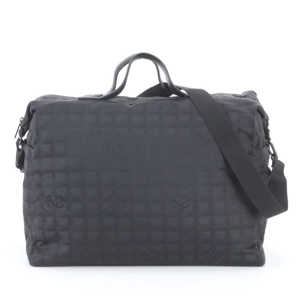 ■美品 シャネル ニュートラベルボストン バッグ レザー×ナイロン