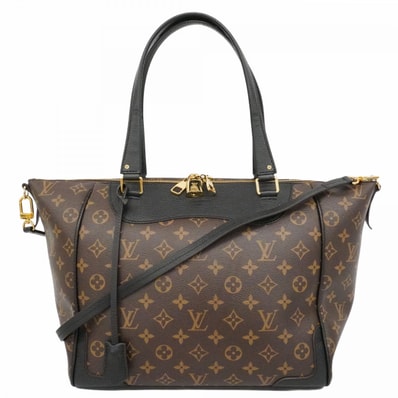 【6dd4280-k】ルイヴィトン ハンドバッグ モノグラム・マカサー エストレーラMM M51192 ブラウン ノワール 2wayバッグ【中古】レディース