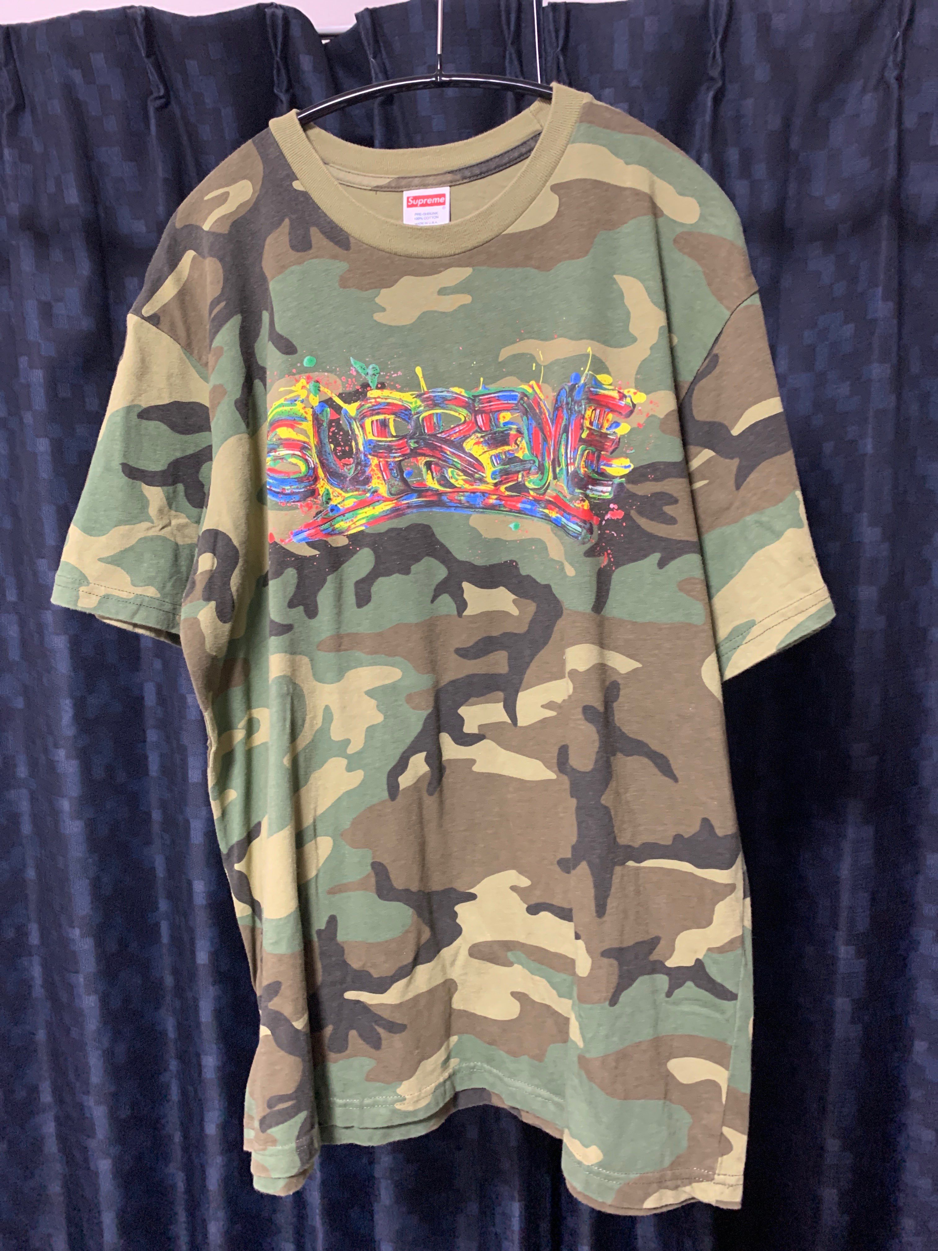 Supreme Paint Logo Tee "Camo"