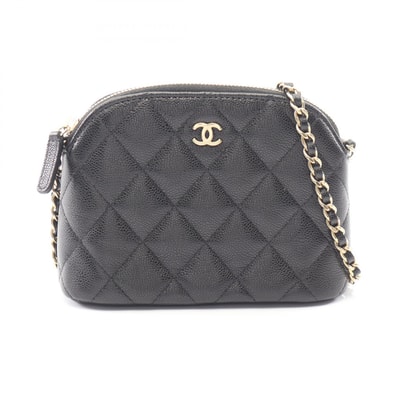 シャネル CHANEL タイムレスクラシック ショルダーバッグ バッグ キャビアスキン(グレインドカーフ) レディース ブラック系 【中古】