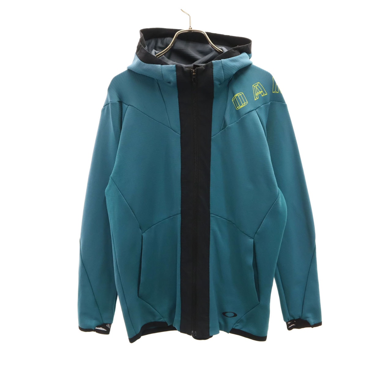 OAKLEY オークリー フードジャケット M 青緑 ジャージ
