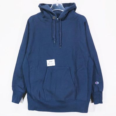 Wtaps × Champion Reverse Weave Hooded Sweatshirt "Navy"