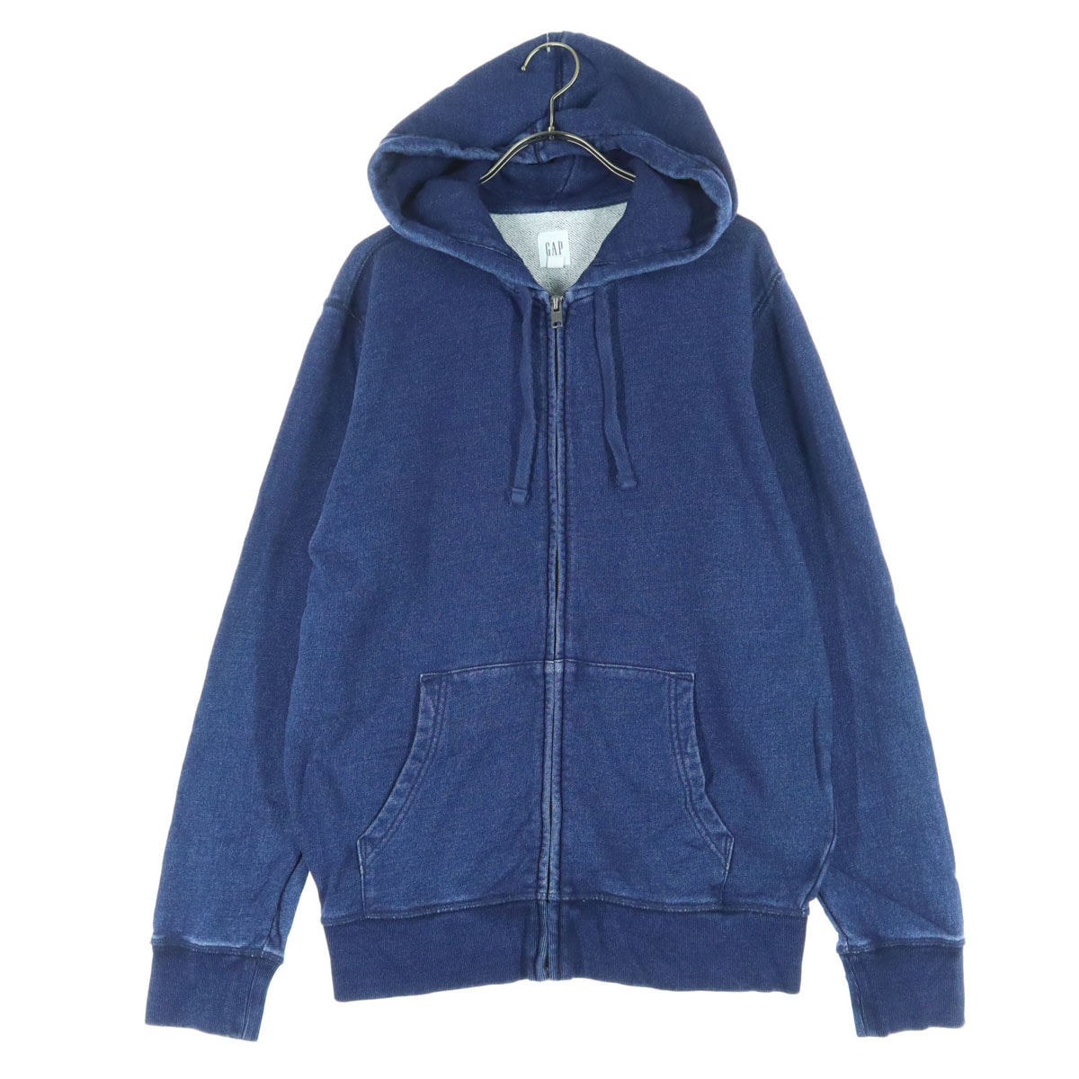 GAP ギャップ 長袖 デニム ジップパーカー XS ブルー