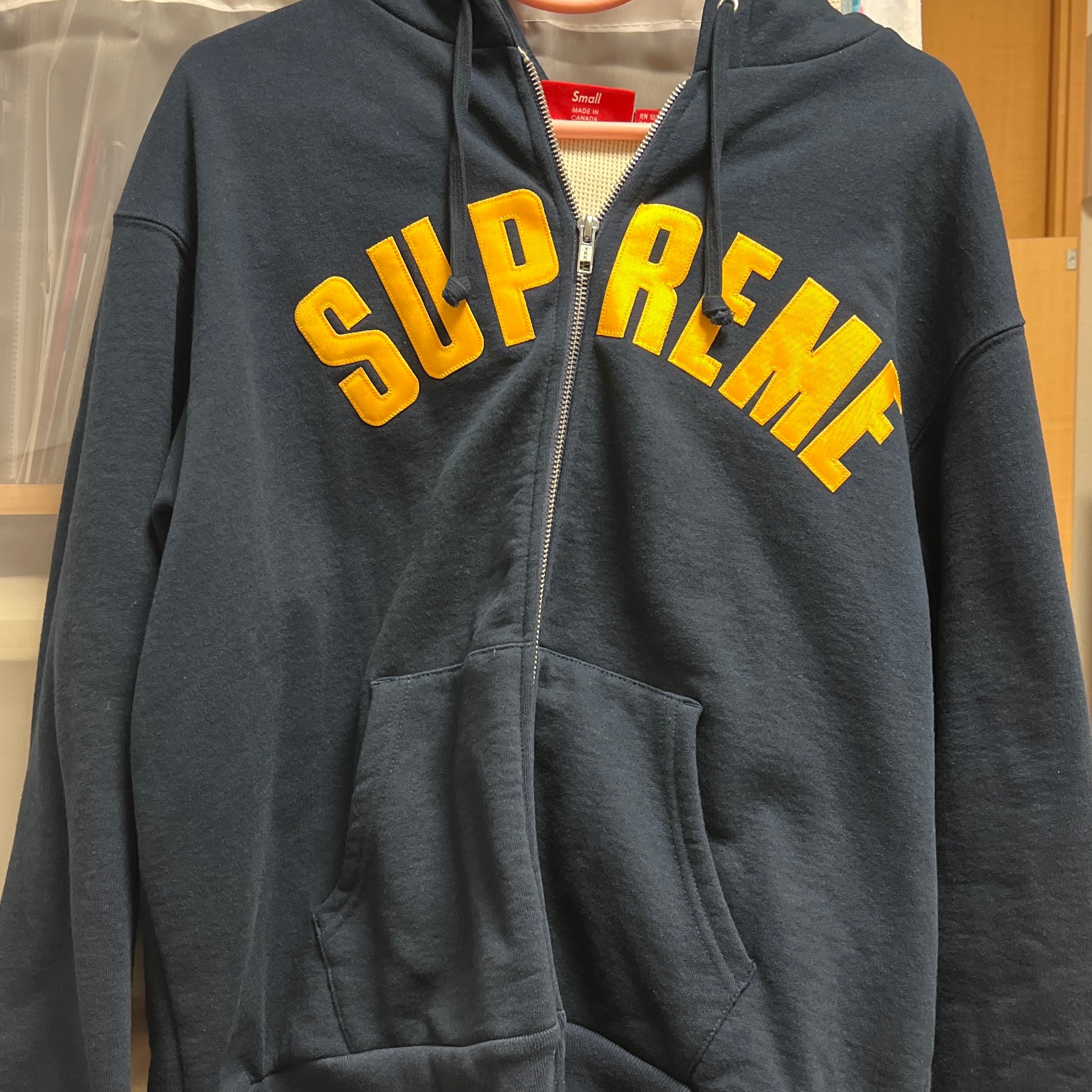 Supreme Arc Thermal Zip Up Hooded Sweatshirt "Navy"