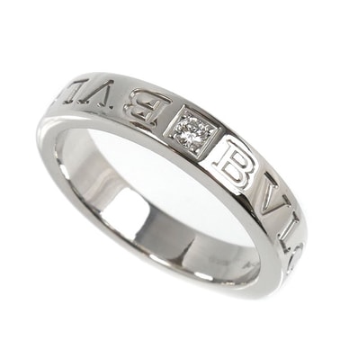 BVLGARI ブルガリ K18WG ホワイトゴールド B-ZERO1 エッセンシャルバンドリング リング・指輪 339986 ダイヤモンド 13号 6.7g レディース【中古】