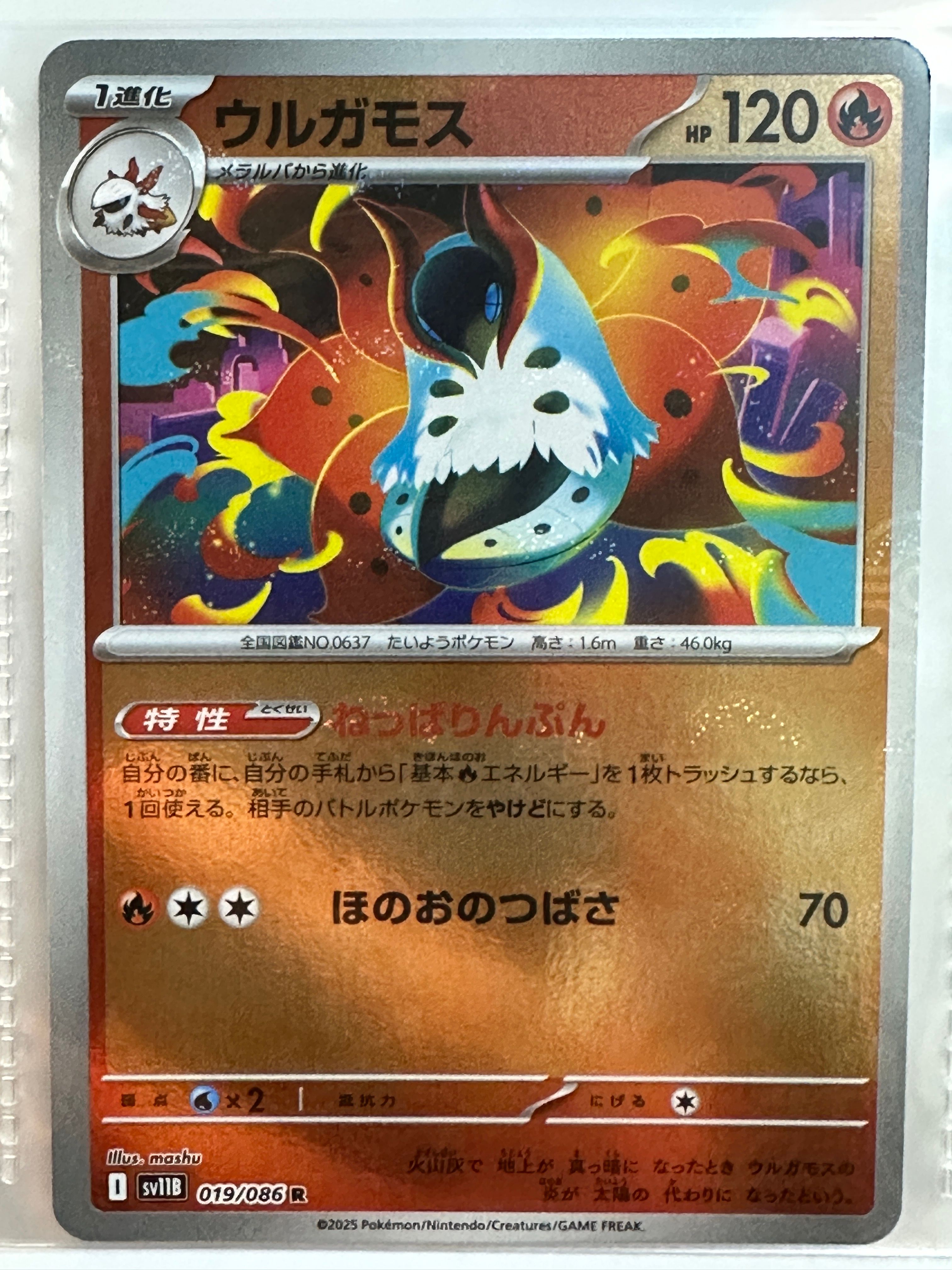 ウルガモス R :モンスターボールミラー [SV11B 019/086](拡張パック「ブラックボルト」)