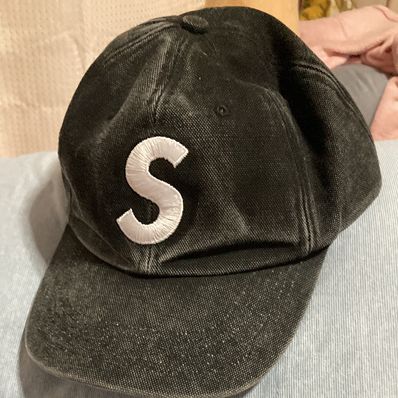 Supreme Pigment Coated S Logo 6-Panel "Black"