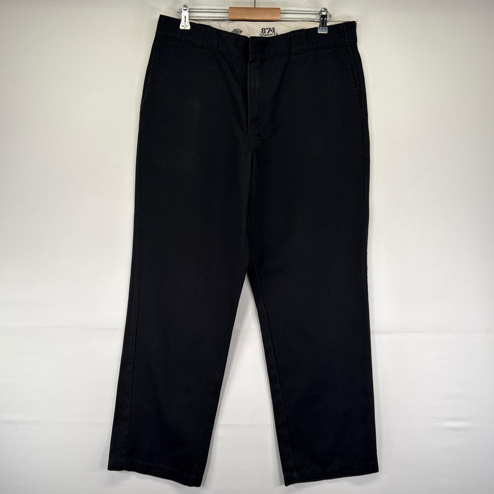 古着 ディッキーズ Dickies パンツ 874 ワークパンツ チノパン ストレート ジッパーフライ 作業着 w38 L32 ブラック系 メンズ