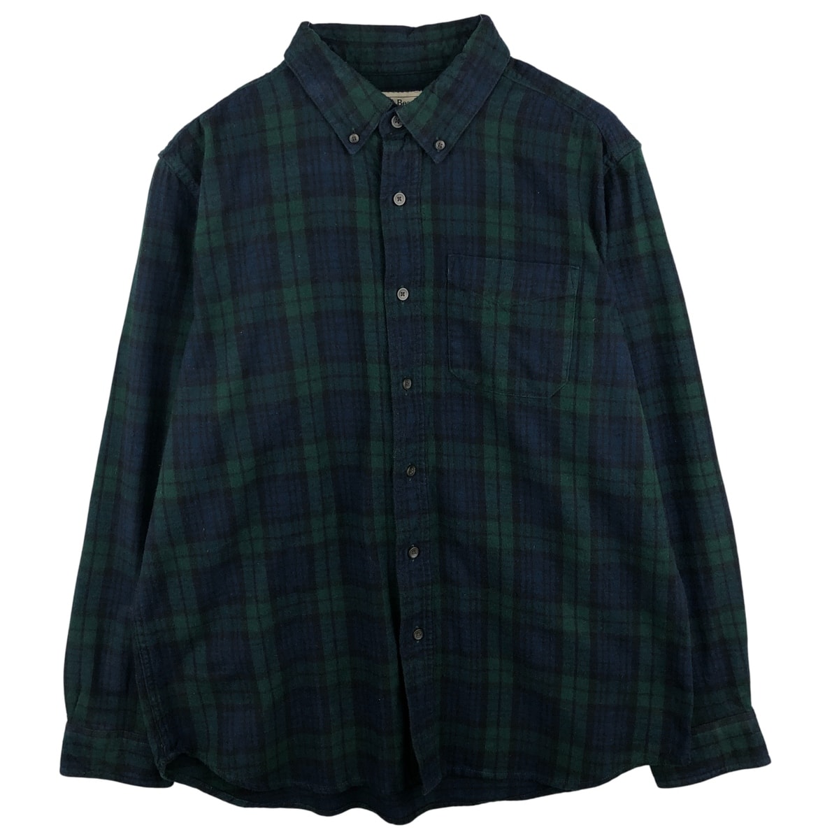 古着 エルエルビーン L.L.Bean ブラックウォッチチェック 長袖 ボタンダウン フランネルチェックシャツ メンズL相当/eaa459582