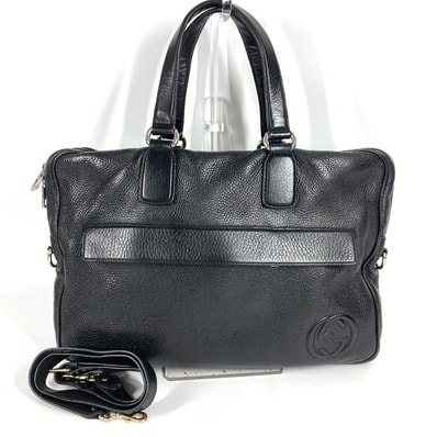 グッチ GUCCI インターロッキングG ロゴ 322057 書類バッグ ブリーフケース トートバッグ カバン 2WAYバッグ ショルダーバッグ 斜め掛け ビジネスバッグ レザー ブラック