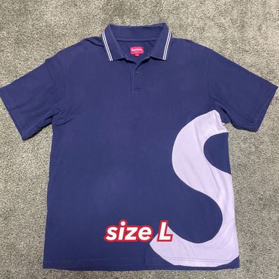 Supreme S Logo Polo "Navy" (19SS)