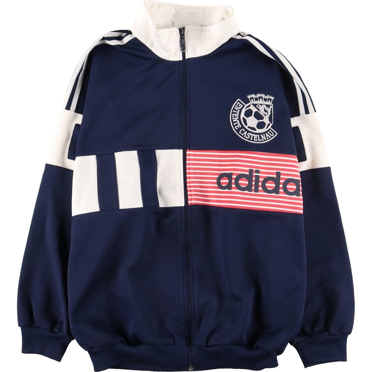 古着 80年代 アディダス adidas Entente Castelnau Le Cres FC ジャージ トラックジャケット メンズM相当 ヴィンテージ/eaa588784