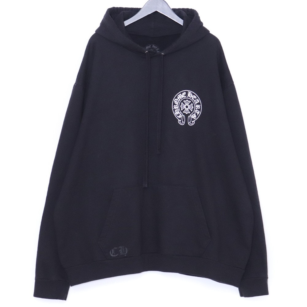 Chrome Hearts Osaka Exclusive Horseshoe Print Pullover Hoodie "Black"