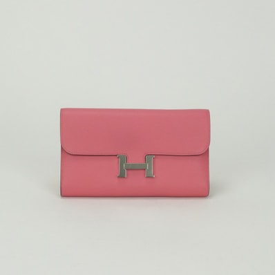 エルメス HERMES コンスタンスロング コンスタンス ロング 財布 長財布 ロングウォレット エバーカラー ローズアザレ Rose Azalee ピンク Pink シルバー金具