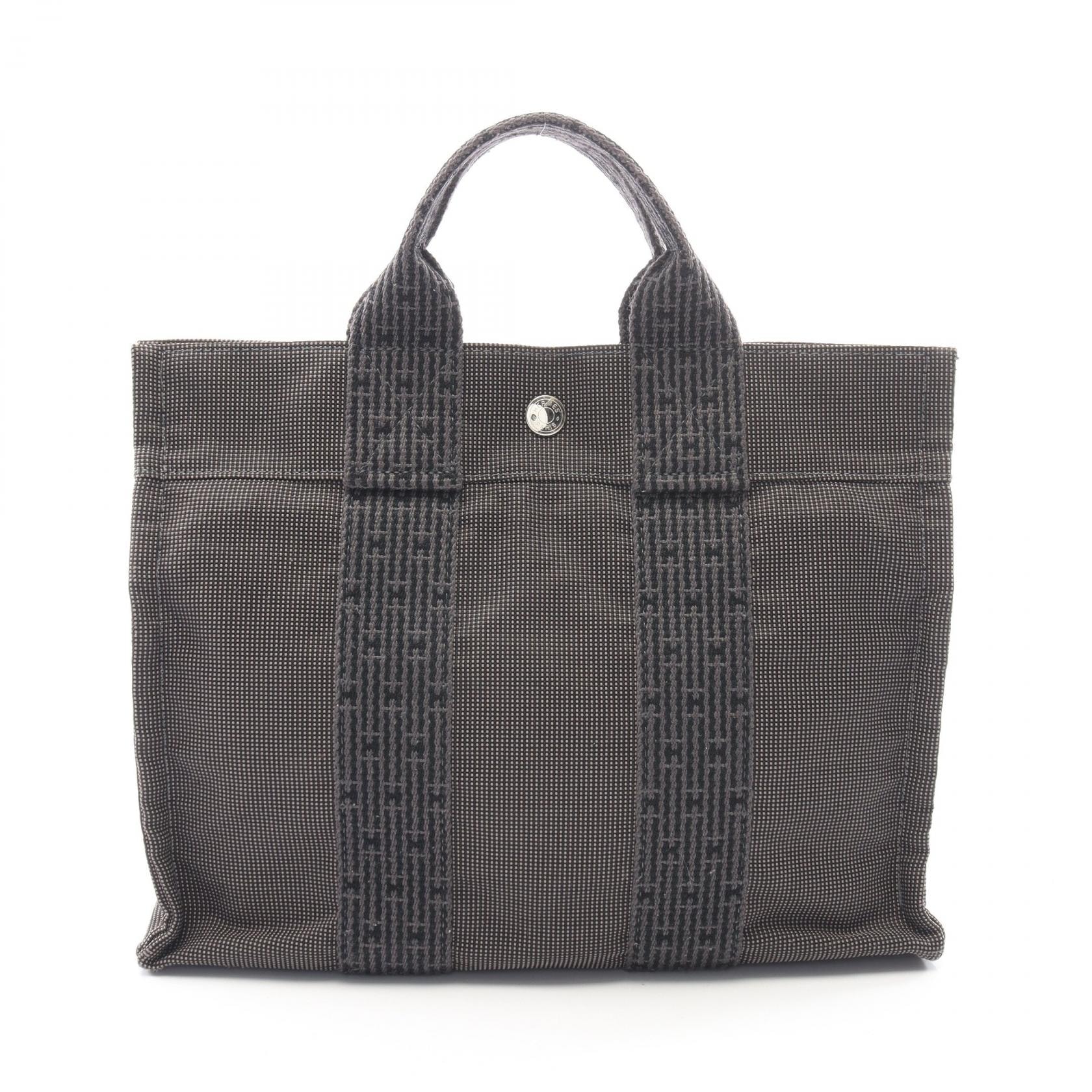エルメス HERMES エールラインPM トートバッグ バッグ ナイロンキャンバス レディース グレー系 【中古】