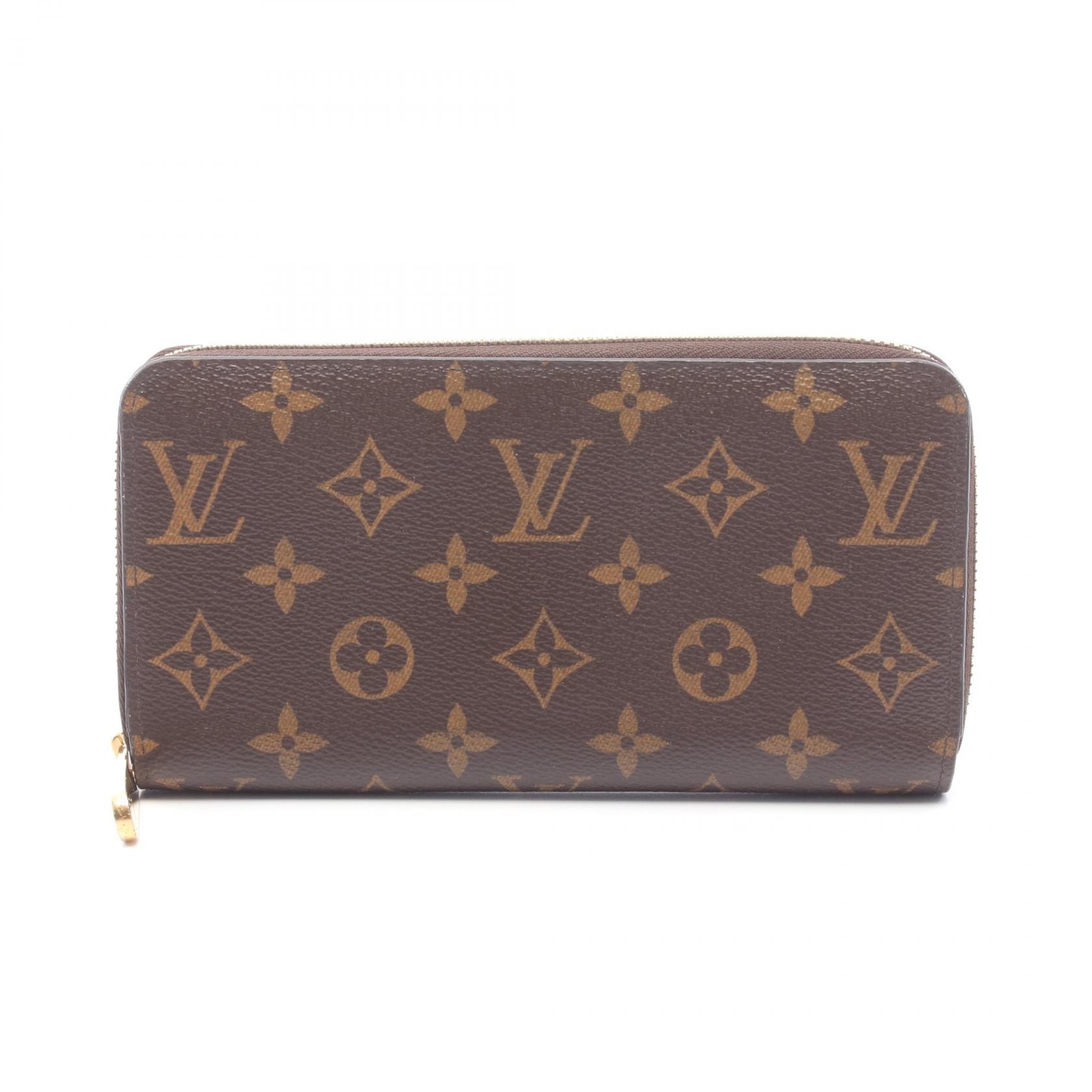ルイ・ヴィトン LOUIS VUITTON ジッピーウォレット ラウンド長財布 財布 キャンバス PVC モノグラム メンズ レディース ブラウン系 M42616 【中古】