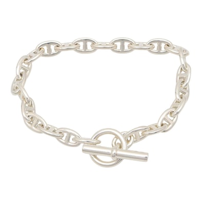 エルメス HERMES シェーヌダンクル TPM 24コマ ブレスレット ブレスレット アクセサリー シルバー925 メンズ レディース シルバー系 【中古】