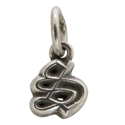 CHROME HEARTS クロムハーツ(原本無) STACK ALPHABET アルファベットスタックチャーム Sイニシャル ペンダント ネックレストップ シルバー系【中古】