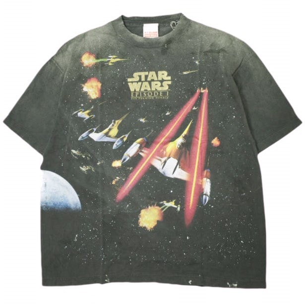 新品 SAINT MICHAEL セントマイケル 25SS 日本製 SW_SS TEE / STARWARS スターウォーズ Tシャツ SM-HR8-0000-C62 XL BLACK SAINT Mxxxxxx トップス g23124