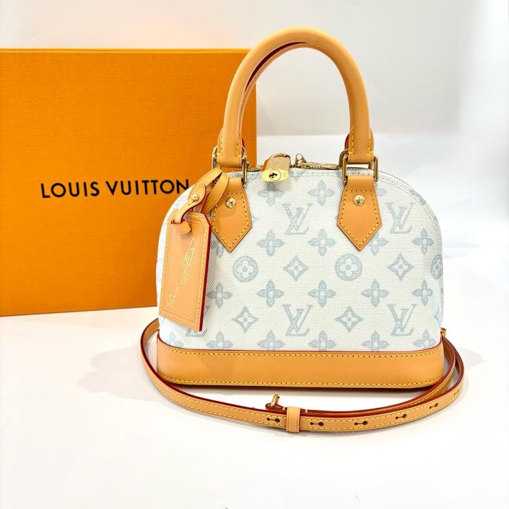 ルイ・ヴィトン LOUIS VUITTON モノグラム・オリジン アルマBB ブルー・クーリエ M27526 2WAY【鑑定済み】正規品