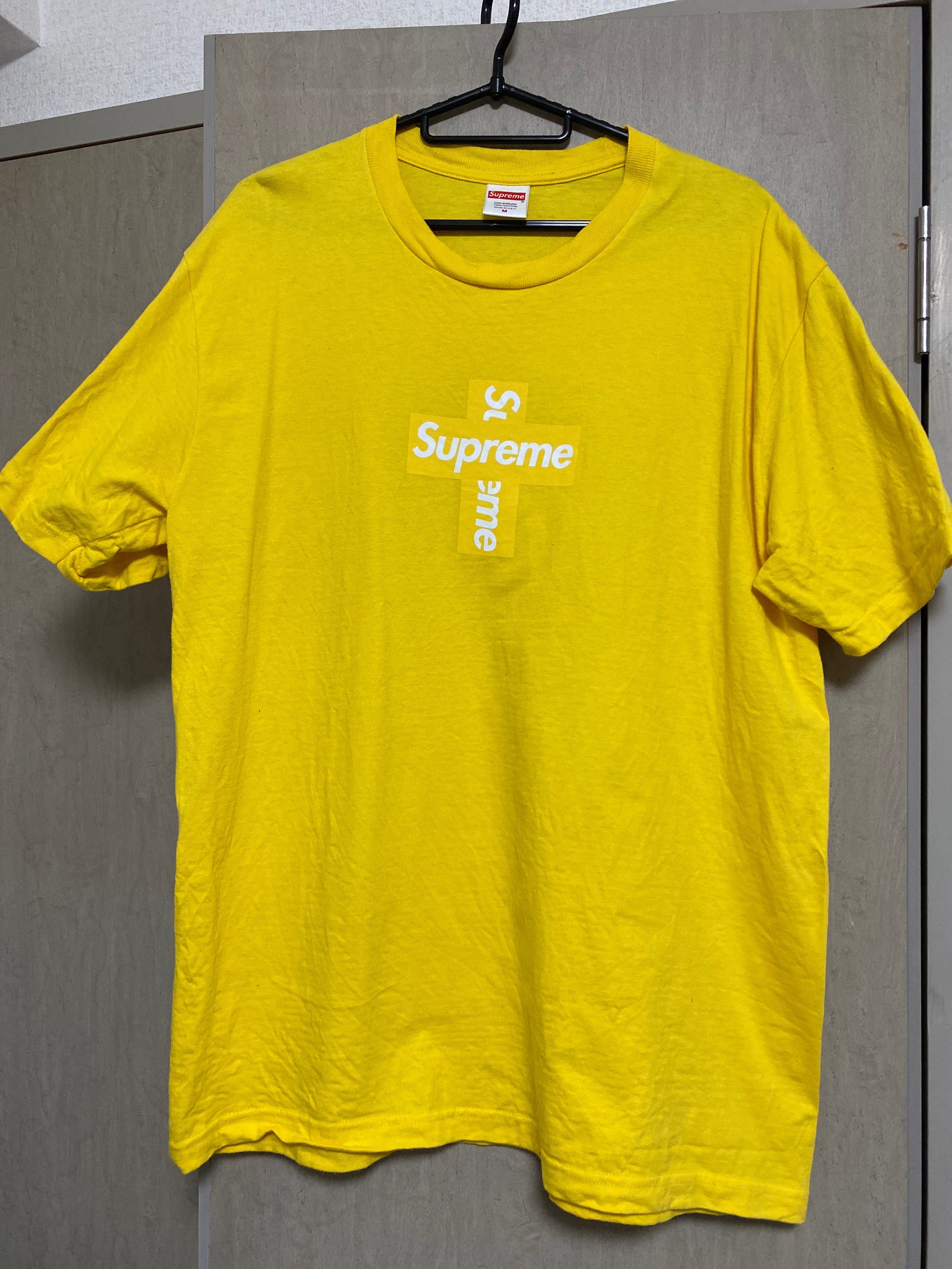 Supreme Cross Box Logo Tee "Yellow"