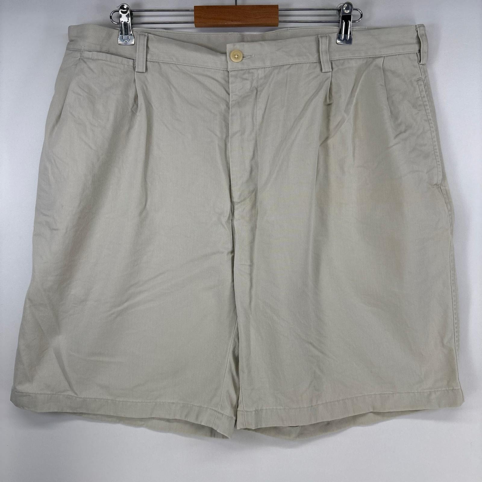 古着 コロンビア Columbia ダック ショートパンツ チノパン ハーフパンツ ワンポイントロゴ 大きいサイズ w40  ベージュ メンズ