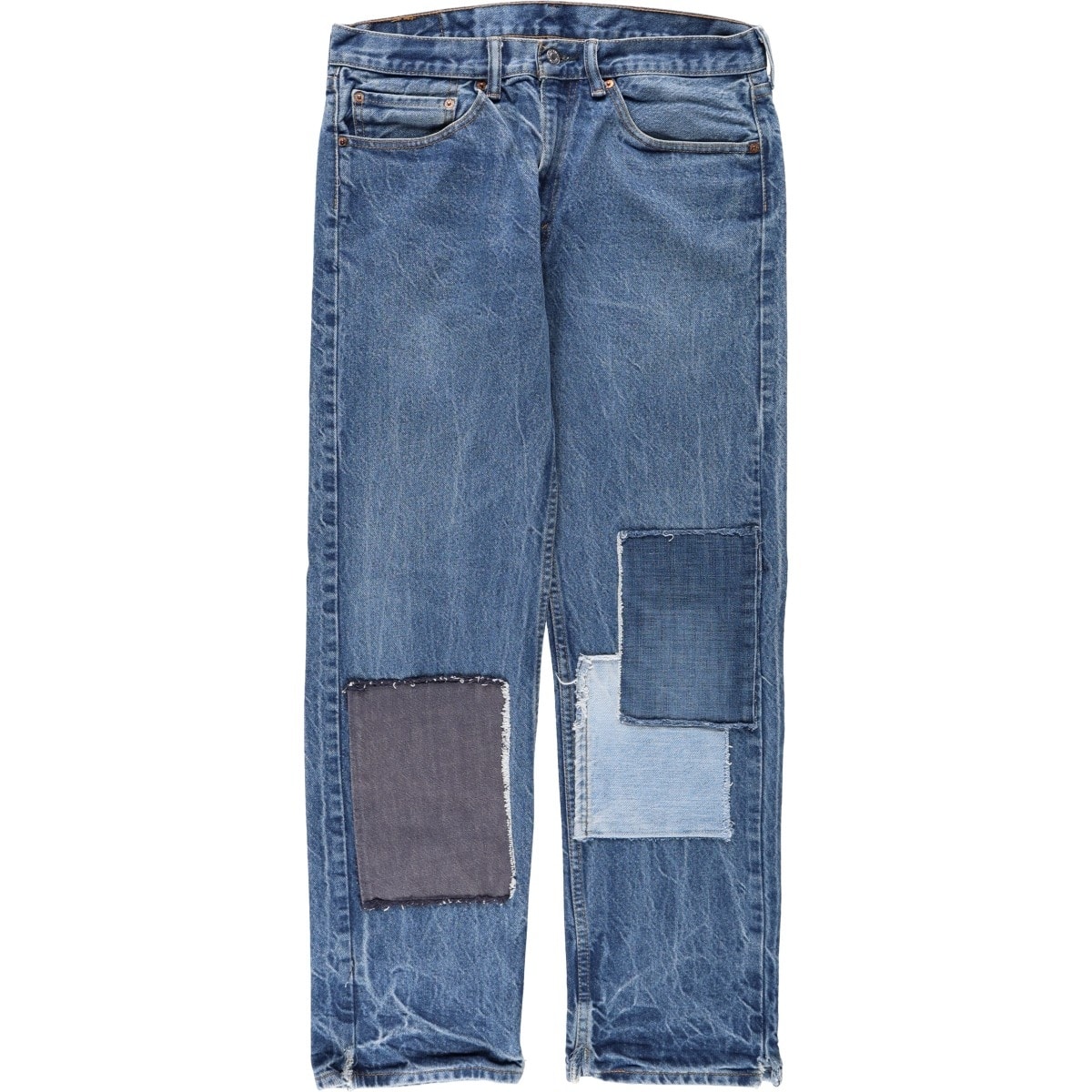 古着 リーバイス Levi's 505 パッチワーク テーパードデニムパンツ メンズw34相当/eaa666036