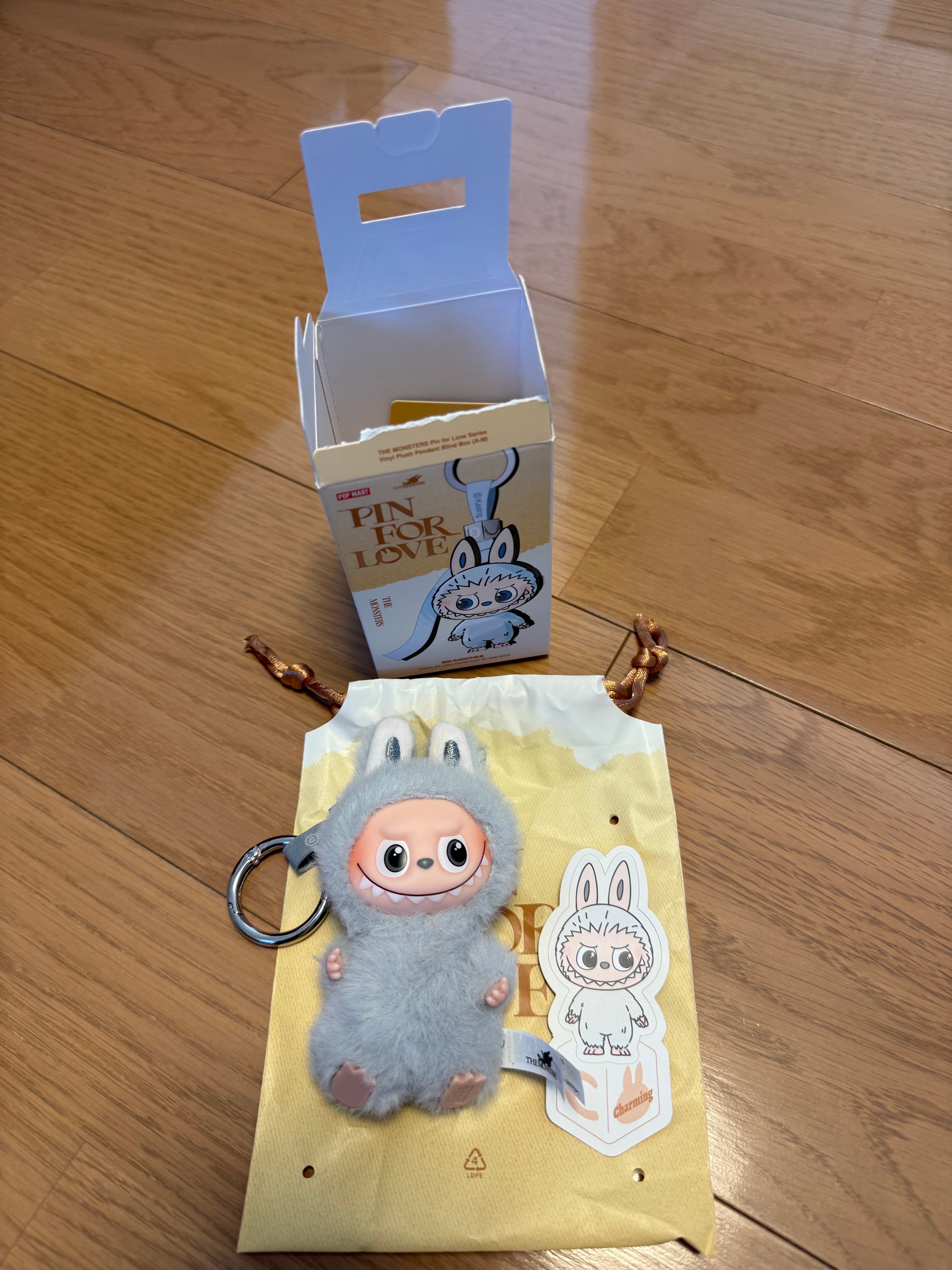 POP MART THE MONSTERS (LABUBU) Pin for Love Series-Vinyl Plush Pendant (A-M) C