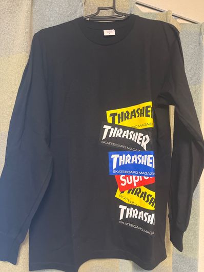 Supreme / Thrasher® Multi Logo L/S Tee "Black"