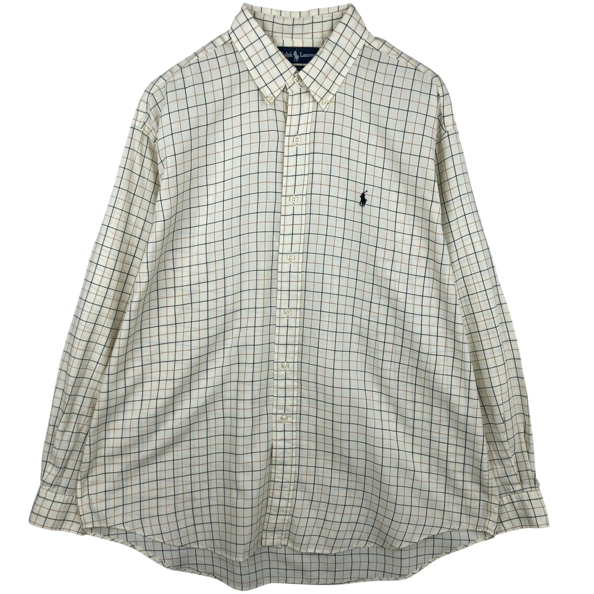 古着 ラルフローレン Ralph Lauren BLAKE 長袖 ボタンダウンチェックシャツ メンズXL相当/eaa614947