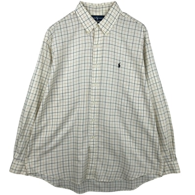 古着 ラルフローレン Ralph Lauren BLAKE 長袖 ボタンダウンチェックシャツ メンズXL相当/eaa614947