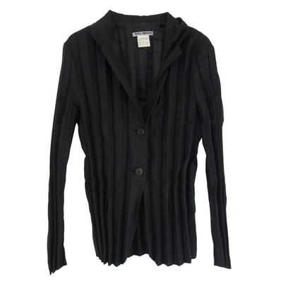 ISSEY MIYAKE イッセイミヤケ ジャケット IM42FD746 WHITE LABEL ホワイトレーベル 銀タグ プリーツ 加工 ジャケット ブラック系 2【中古】