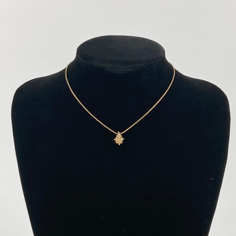 Christian Dior(クリスチャンディオール) ラインストーン付 ヴィンテージ ネックレス ゴールド