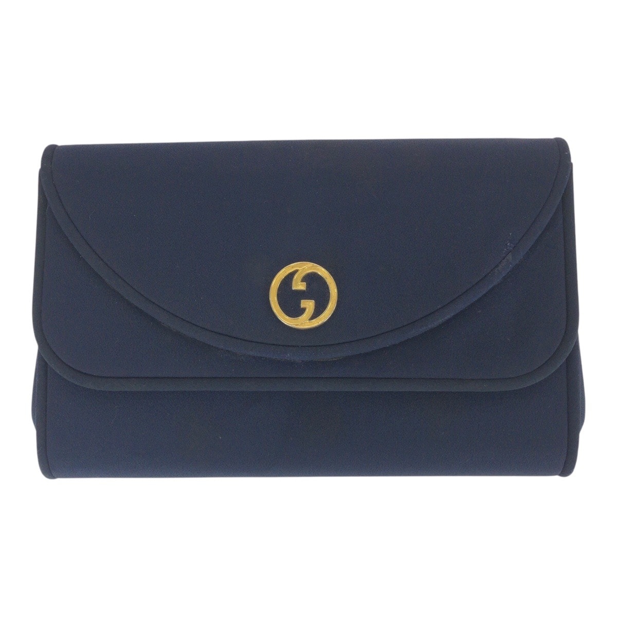 GUCCI グッチ ヴィンテージ オールドグッチ ネイビー ゴールド金具 キャンバス チェーンショルダーバッグ 肩掛け 506428 【中古】