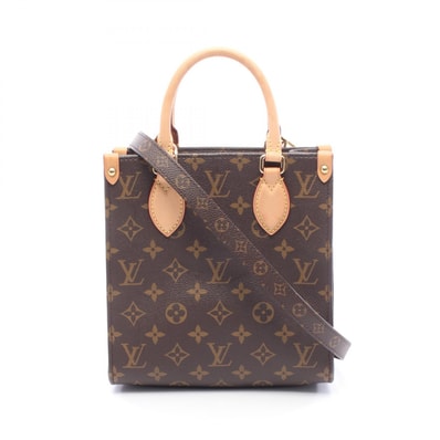 ルイ・ヴィトン LOUIS VUITTON サックプラBB ハンドバッグ バッグ PVCコーティングキャンバス レザー モノグラム レディース ブラウン系 M45847 【中古】