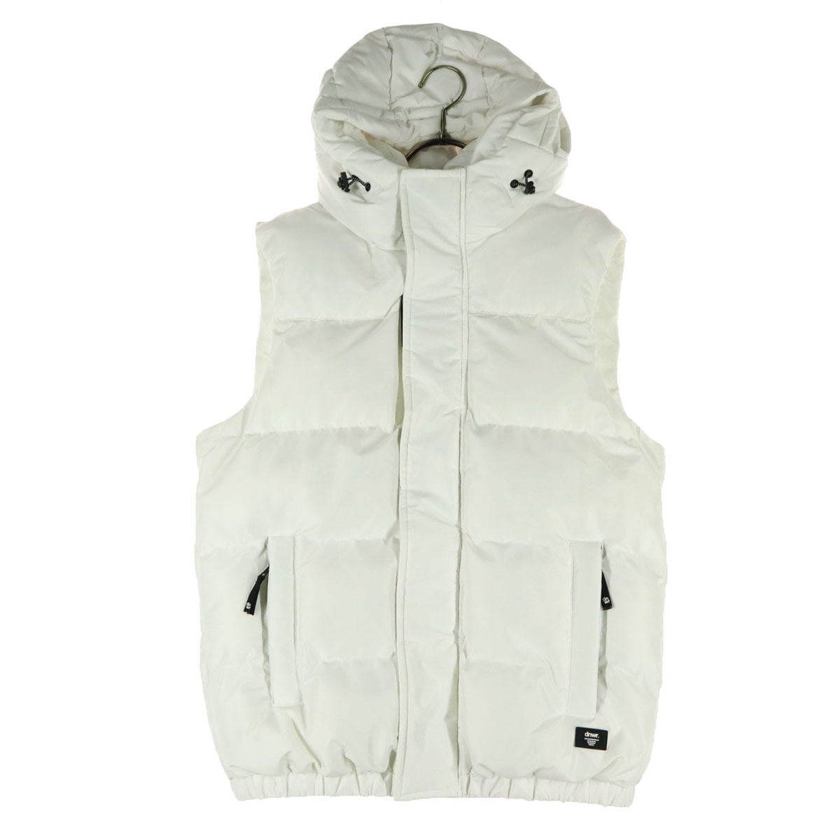 ZARA ザラ ノースリーブ 中綿ベスト S ホワイト フーディー