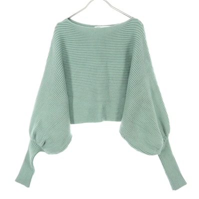 ZARA ザラ 長袖 丈短 セーター S グリーン系