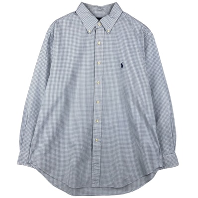 古着 ラルフローレン Ralph Lauren CLASSIC FIT 長袖 ボタンダウンチェックシャツ メンズL相当/eaa602393