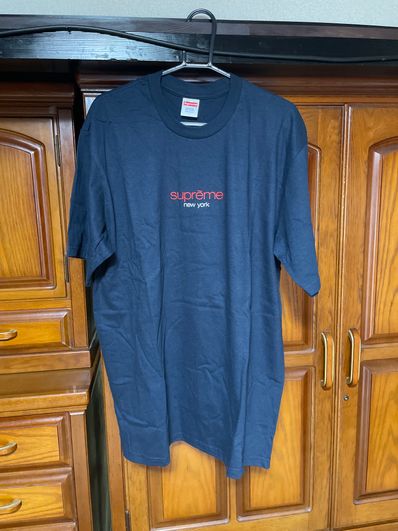 Supreme Classic Logo Tee "Navy"